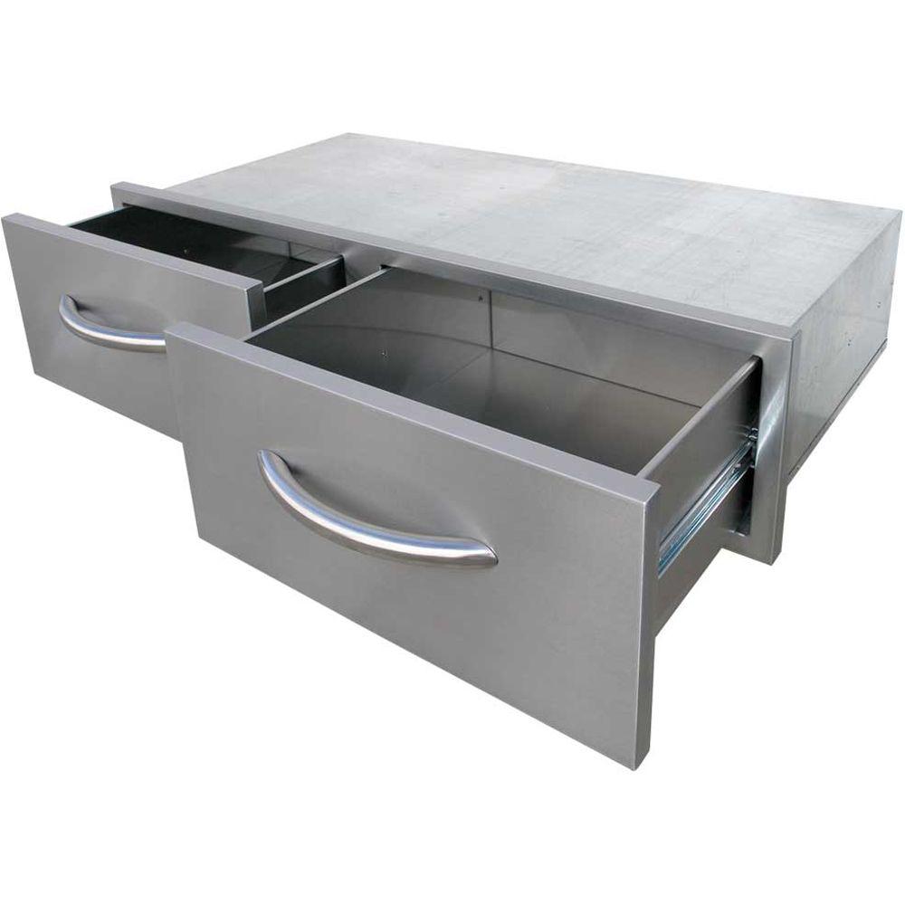 Cal Flame 39.25 in. Wide Outdoor Kitchen Stainless Steel 2Drawer