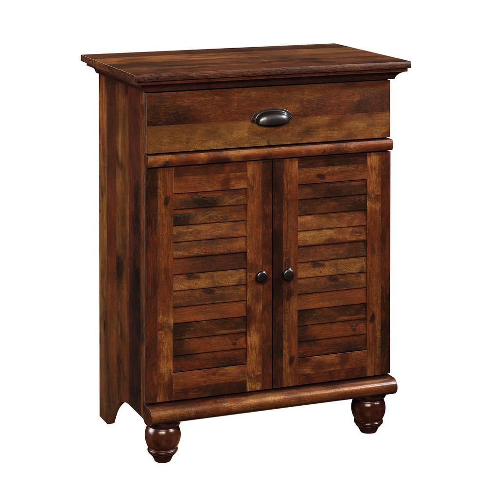 Sauder Harbor View Curado Cherry Entryway Storage With Usb Ports