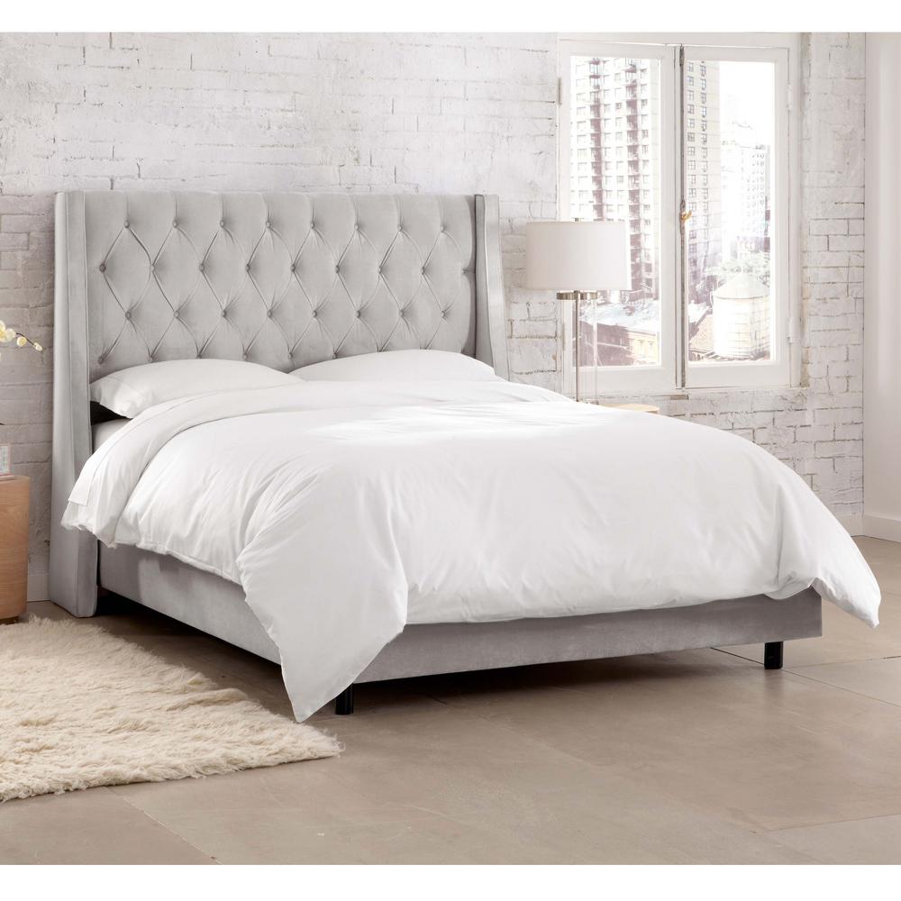 Willow Gray California King Upholstered Bed-154BEDMSTDV - The Home Depot