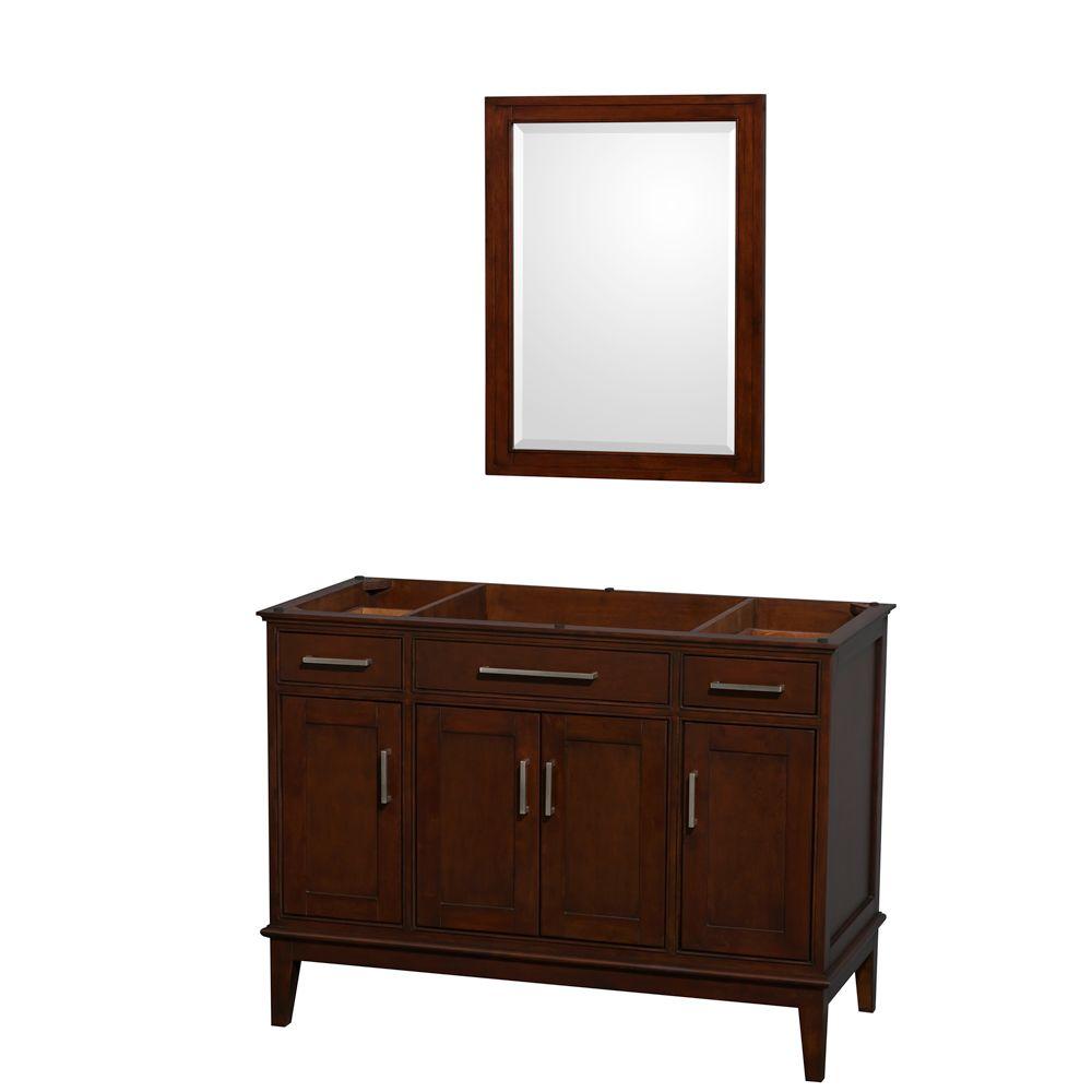 Wyndham Collection Hatton 47 in. Vanity with Mirror in Dark