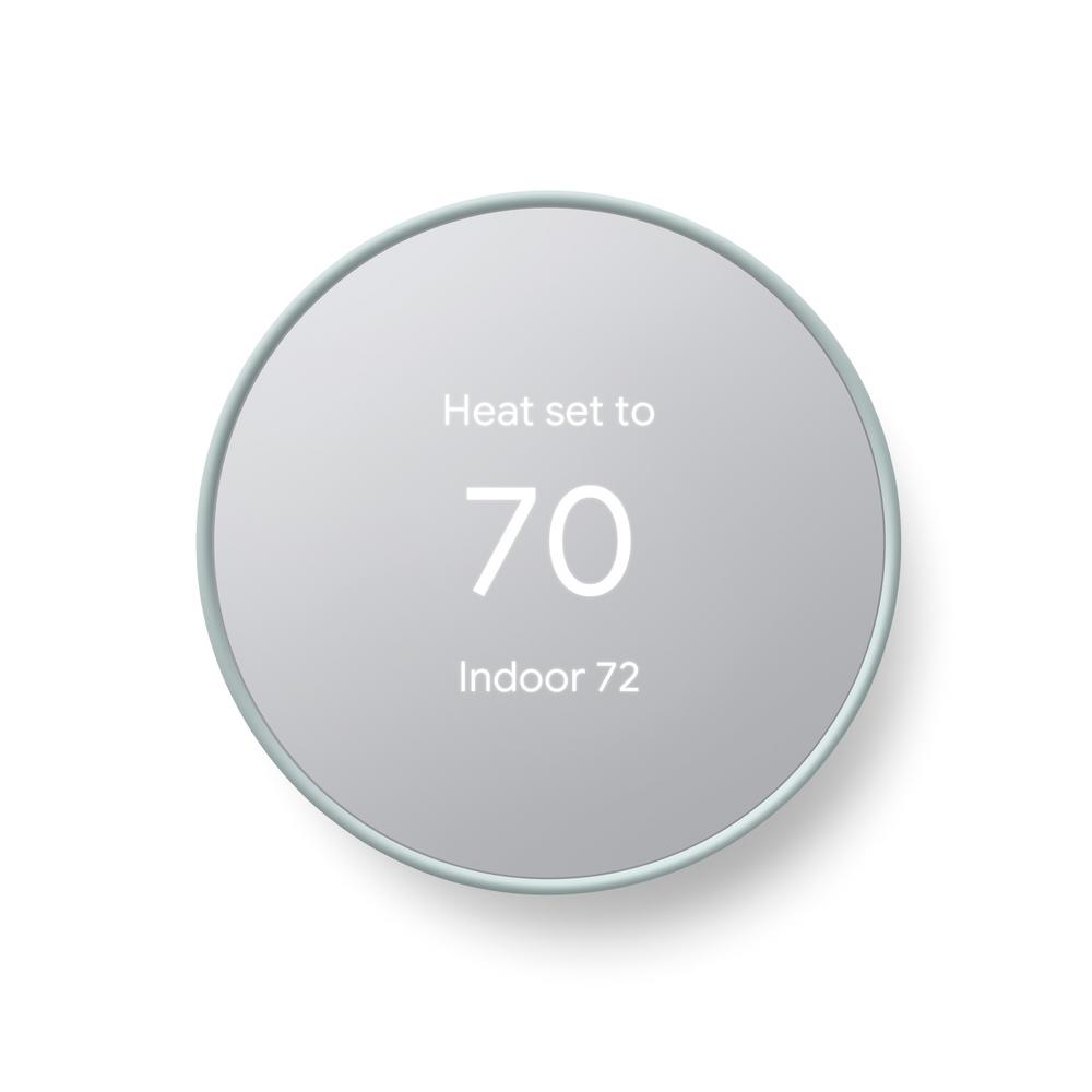 Google Nest Thermostat Smart Programmable Wi Fi Thermostat Fog Ga02083 Us The Home Depot