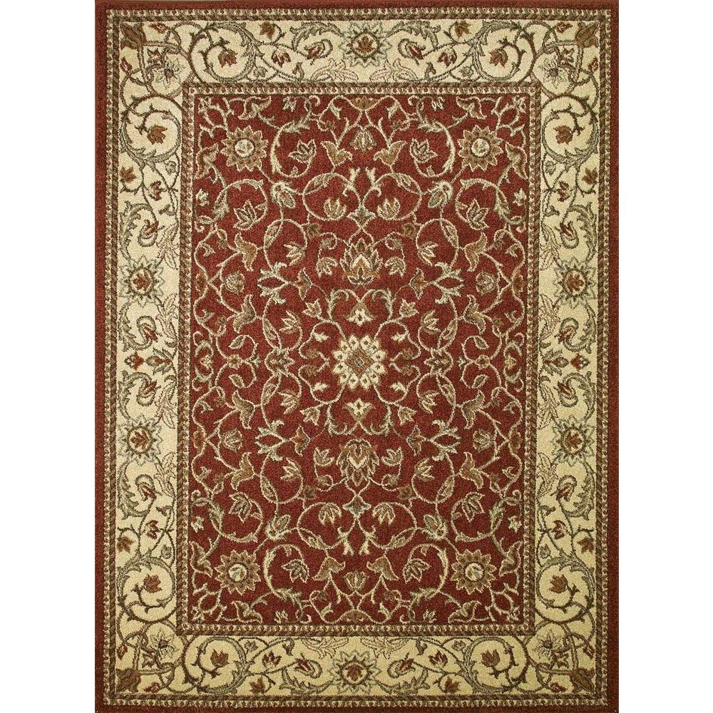 Concord Global Trading Chester Flora Red 6 ft. 7 in. x 9 ft. 3 in. Area