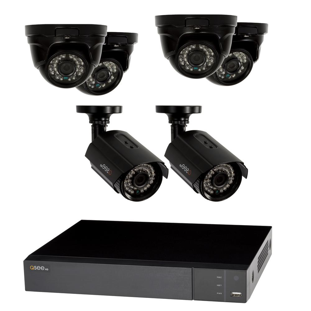 QSEE 8Channel 1080p 1TB Full HD Surveillance System with (2) 1080p