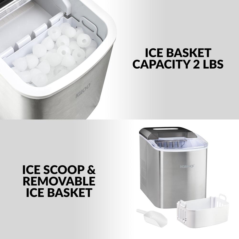 igloo countertop ice machine model ice103 in stainless steel