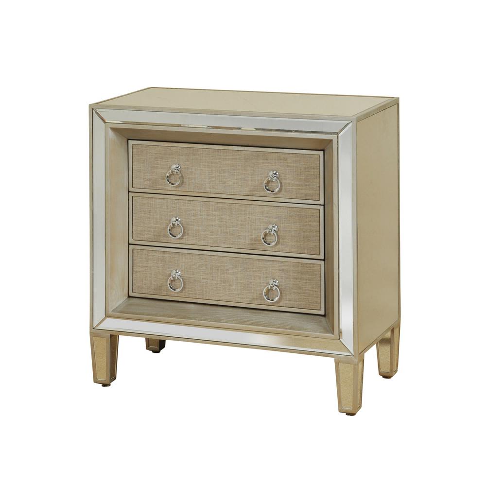 Stylecraft Antique Silver Accent 3 Drawer Mirrored Chest Sf24452ds Stylecraft Antique Silver Accent 3 Drawer Mirrored Chest