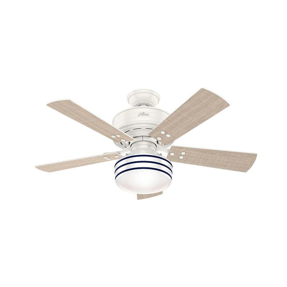 Hunter Cedar Key 44 In Indoor Outdoor Fresh White Ceiling Fan With Hunter Cedar Key 44 In Indoor Outdoor Fresh White Ceiling Fan With Light Kit