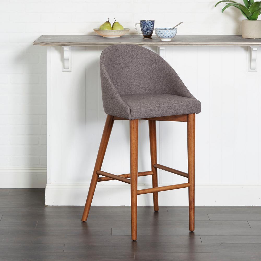 Silverwood Jermaine 29 In Gray Mid Century Bar Stool Cpfb1710 The Gray Mid Century Bar Stool Cpfb1710 The Home Depot