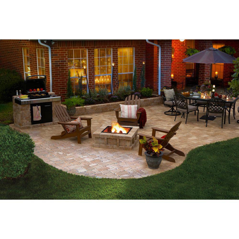 Pavestone Rumblestone 38 5 In X 21 In Square Concrete Fire Pit