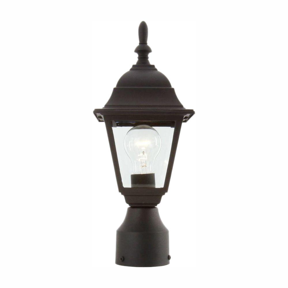 Hampton Bay 1-Light Black Outdoor Lamp