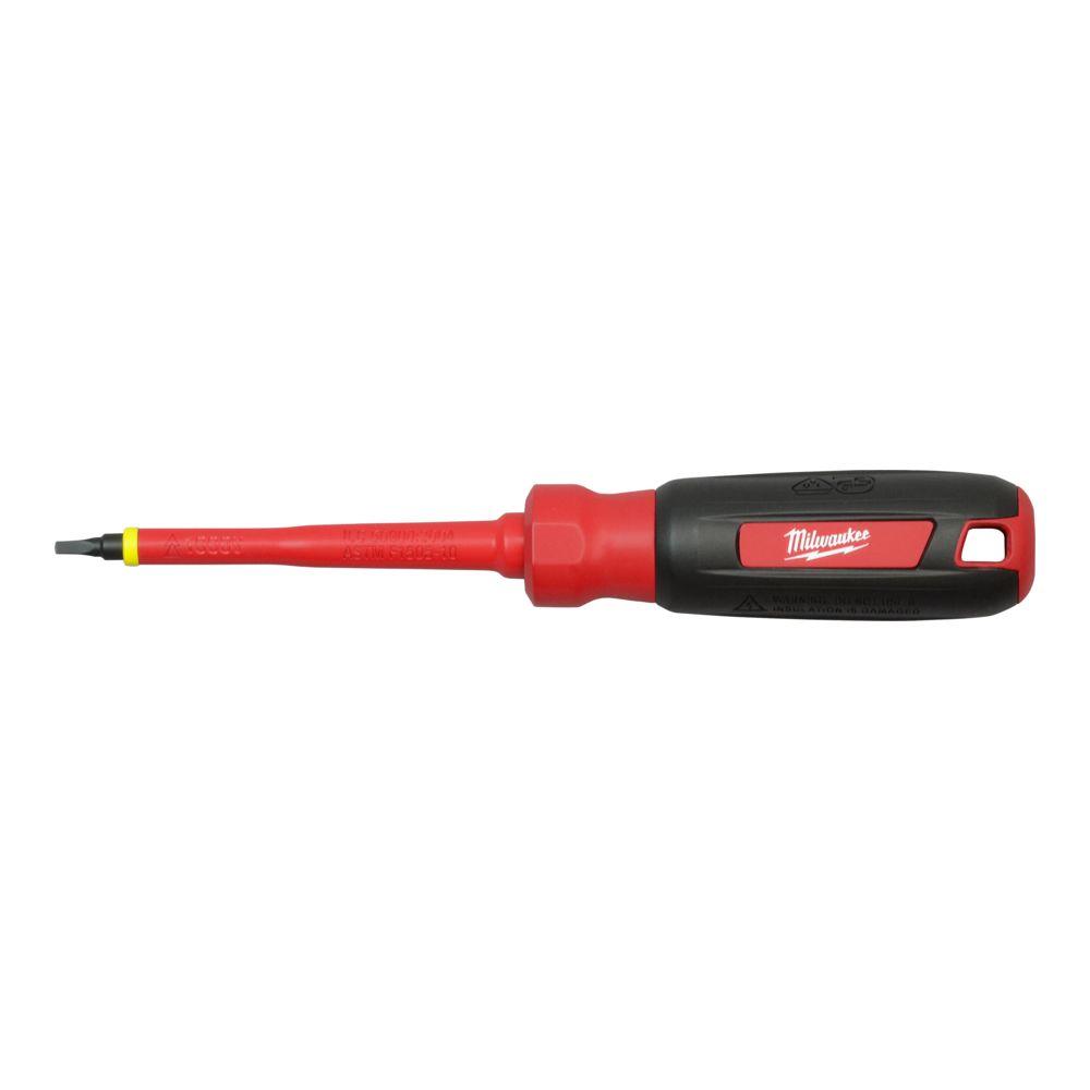 Milwaukee 4 in. 2 Square 1000Volt Insulated Screwdriver48222252
