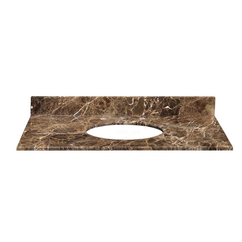 Ryvyr 37 In Marble Vanity Top Dark Emperador Without Basin