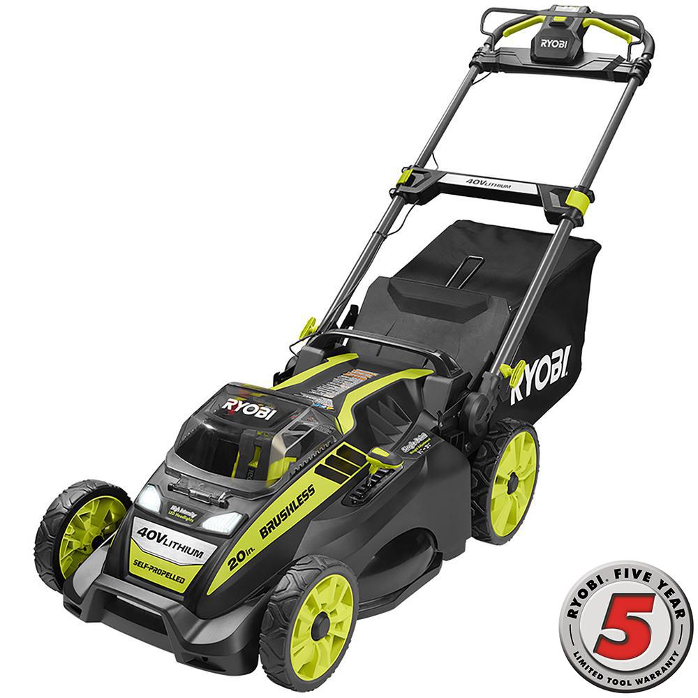 Ryobi 20 in. 40-Volt Brushless Lithium-Ion Cordless ...