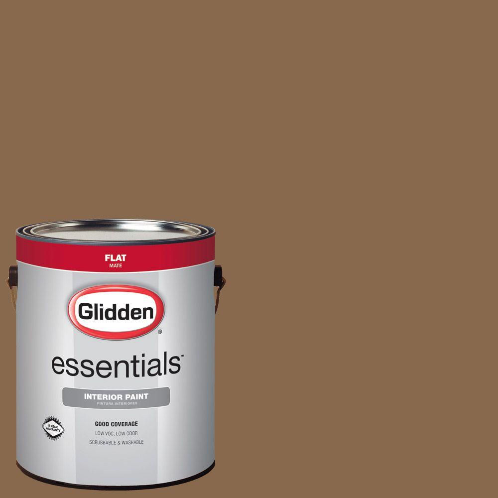 Glidden Essentials 1 gal. HDGY13 Ground Nutmeg Flat Interior Paint