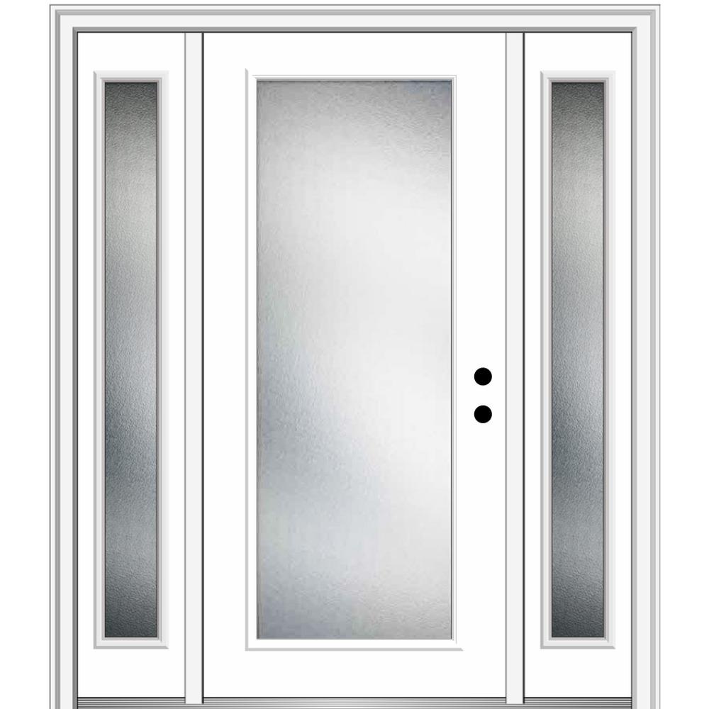 Modern Single Door With Sidelites Steel Doors Front Doors The Home Depot