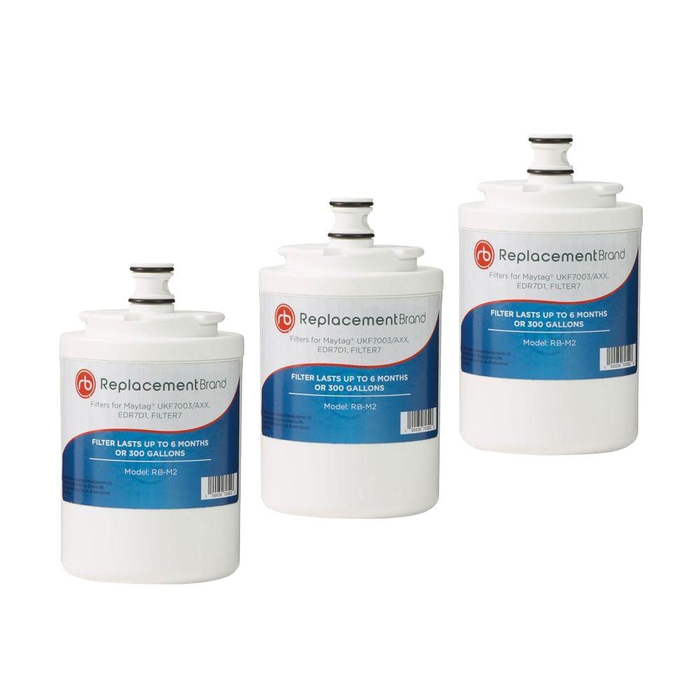 ReplacementBrand UKF7003 Comparable Refrigerator Water Filter (3-Pack)-RB_M2_3_PACK - The Home Depot