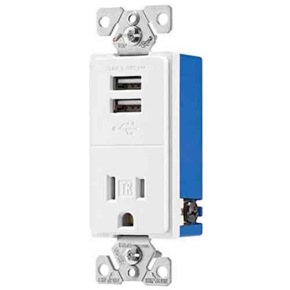 Globe Electric 2Outlet Child Safe Shock Guard Receptacle78147 The