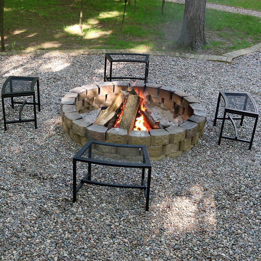 Sunnydaze Decor 23 In X 16 In Black Metal Mesh Fire Pit Outdoor
