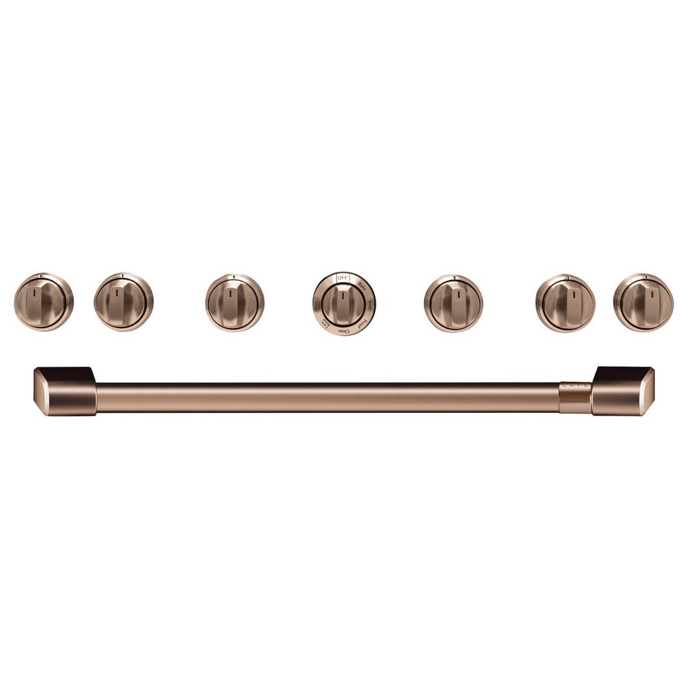 Cafe Gas Range Handle And Knob Kit In Brushed Copper Cxpr6hkpmcu