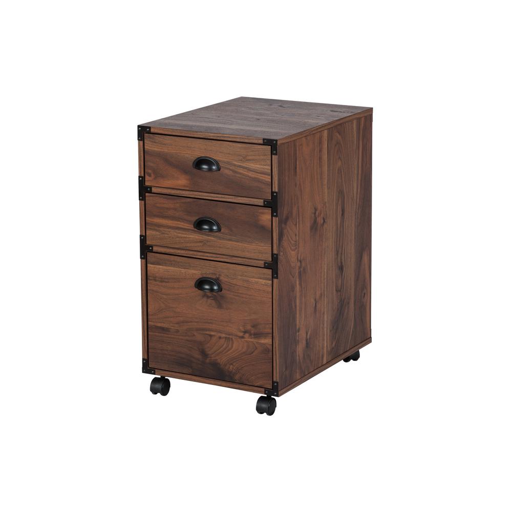 Unbranded Brunei Walnut Mobile File Cabinet Bx4300mfwn The Home Depot