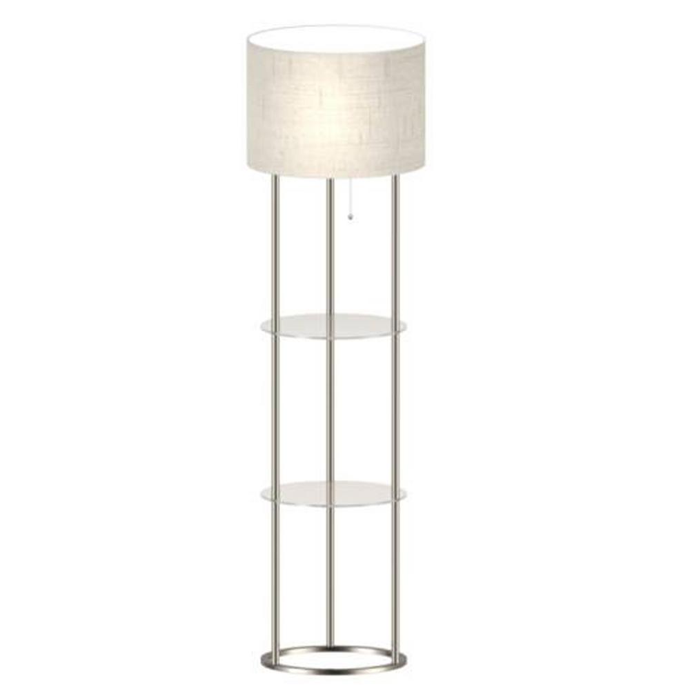Adesso 61 in. Shelf Floor Lamp with Glass ShelvesAF42889 The Home Depot