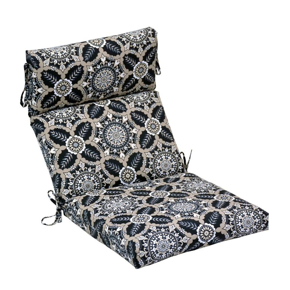 Home Garden Patio Furniture Cushions Pads Hampton Bay Outdoor Dining Chair Cushion 21 5 X 44 High Back Floral Seat 2 Pack