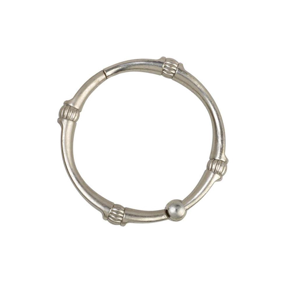 Set of 14 Polished Nickel GEFEII Rustproof Stainless Steel Heavy Duty Roller Shower Curtain Rings Hooks for Bathroom