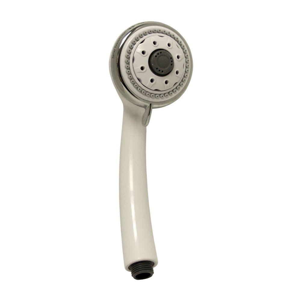 UPC 028905868389 product image for Plumb Craft Waxman Shower Hardware 6-Spray HydroSpin Handshower in White and Chr | upcitemdb.com