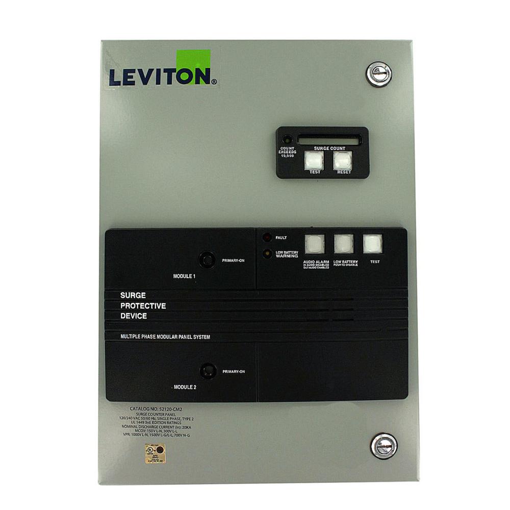 Leviton 120/240Volt Residential Whole House Surge ProtectorR0251110SRG The Home Depot