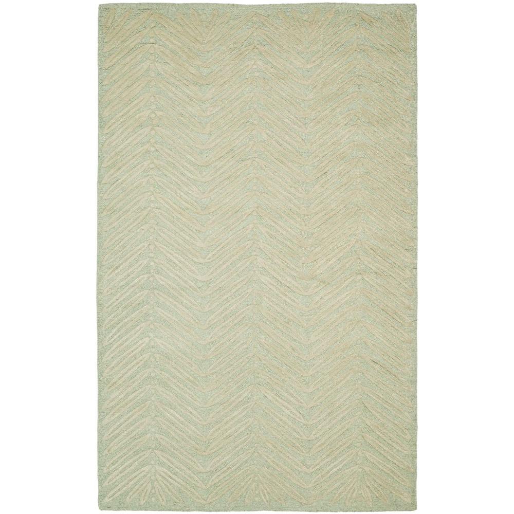 Safavieh Martha Stewart Chevron Leaves Milk Pail Green 8 ft. x 10 ft. Area