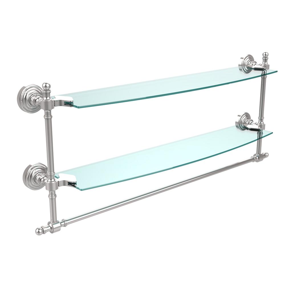 Allied Brass Retro Wave Collection 24 in. Two Tiered Glass ...