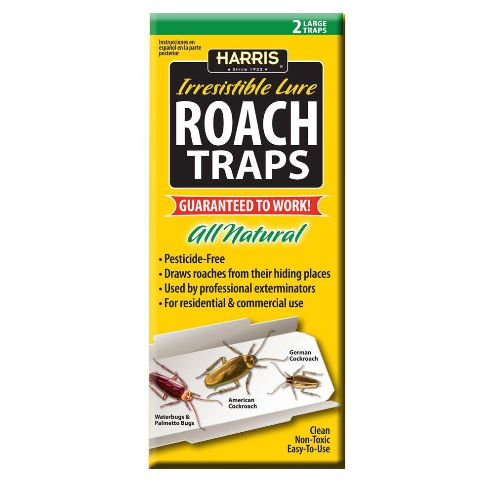 Harris Roach Traps with 25 Irresistible Lures (2-Pack) by Harris