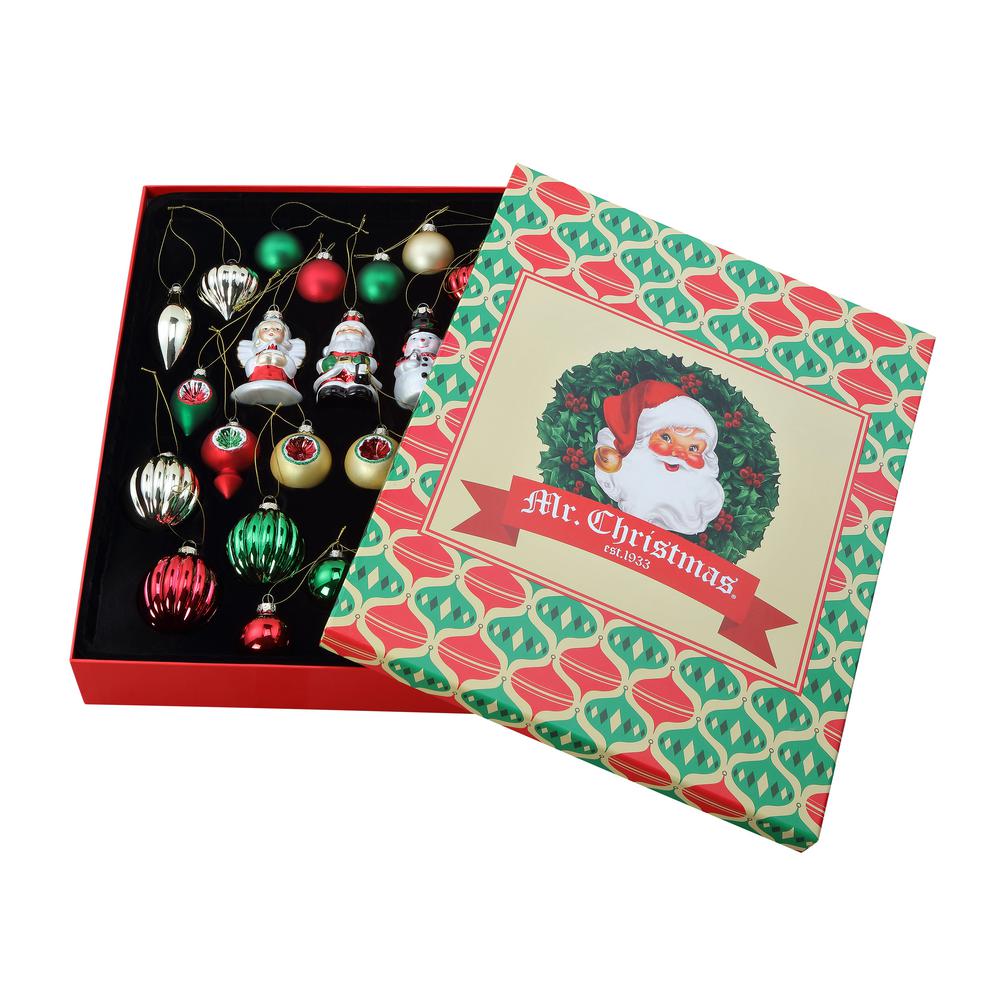 Mr. Christmas 30Piece Vintage Ornament Set48332 The Home Depot