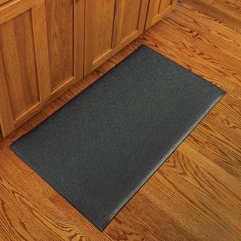 Hometrax Designs Kitchen Comfort Black 1 Ft 8 In X 4 Ft Floor