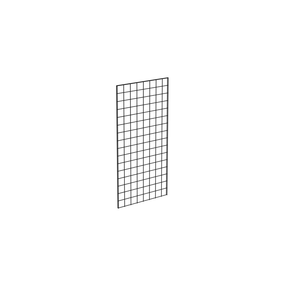 Econoco 72 In H X 24 W Black Metal Grid Wall Panel Set 3