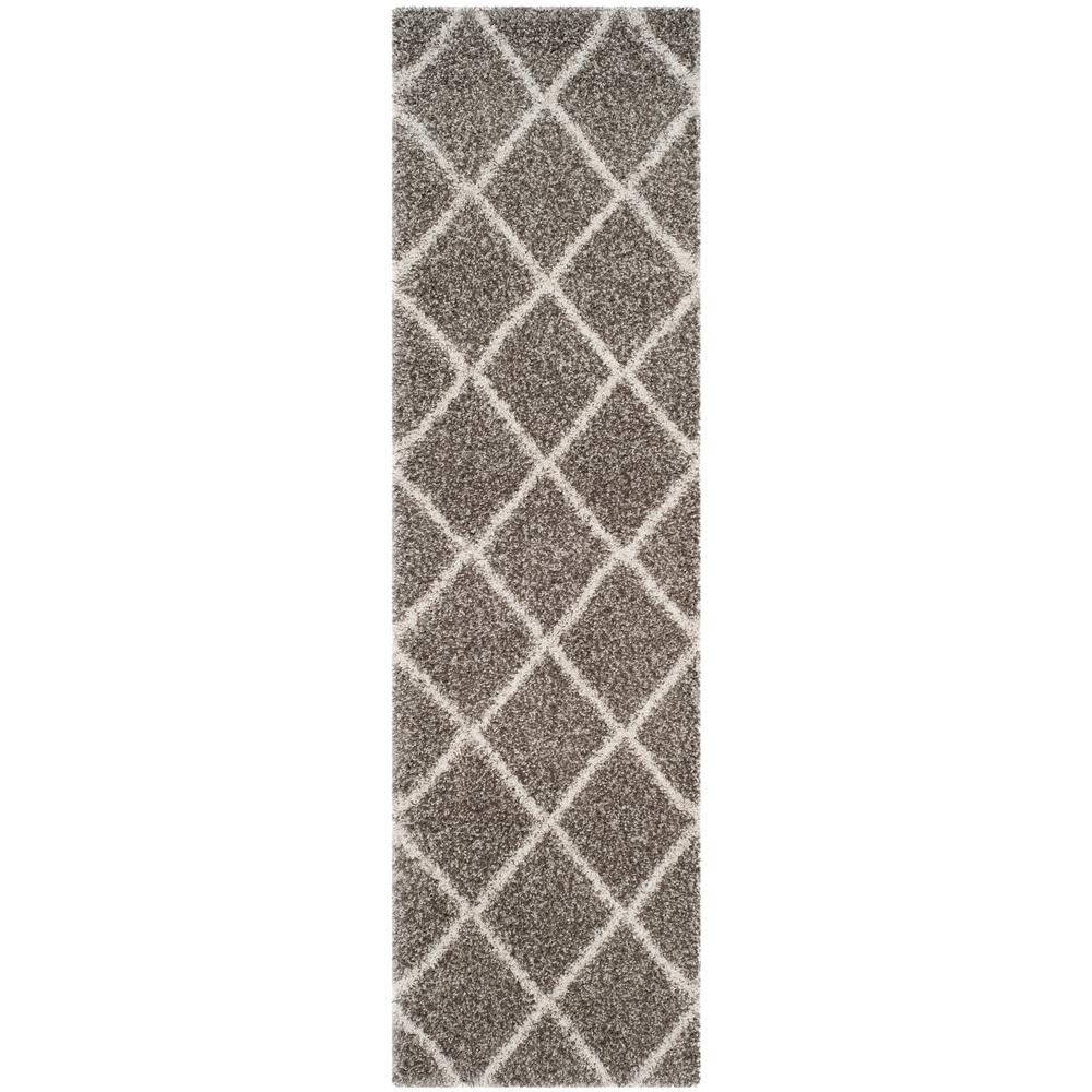 Safavieh Hudson Shag Ivory/Gray 2 ft. 3 in. x 14 ft. RunnerSGH280A214 The Home Depot