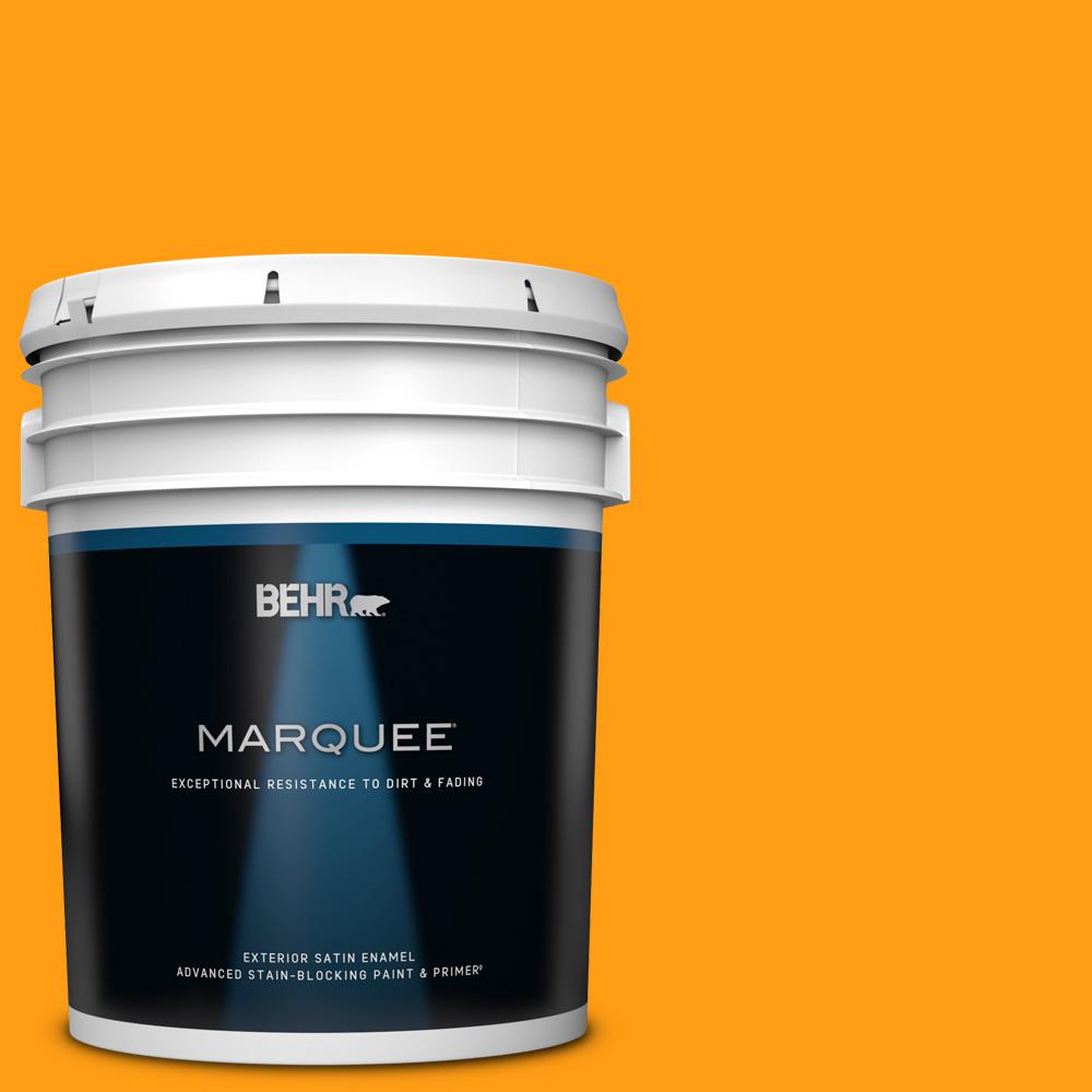 BEHR MARQUEE 5 gal. SG290 Orange Peel Satin Enamel Exterior Paint