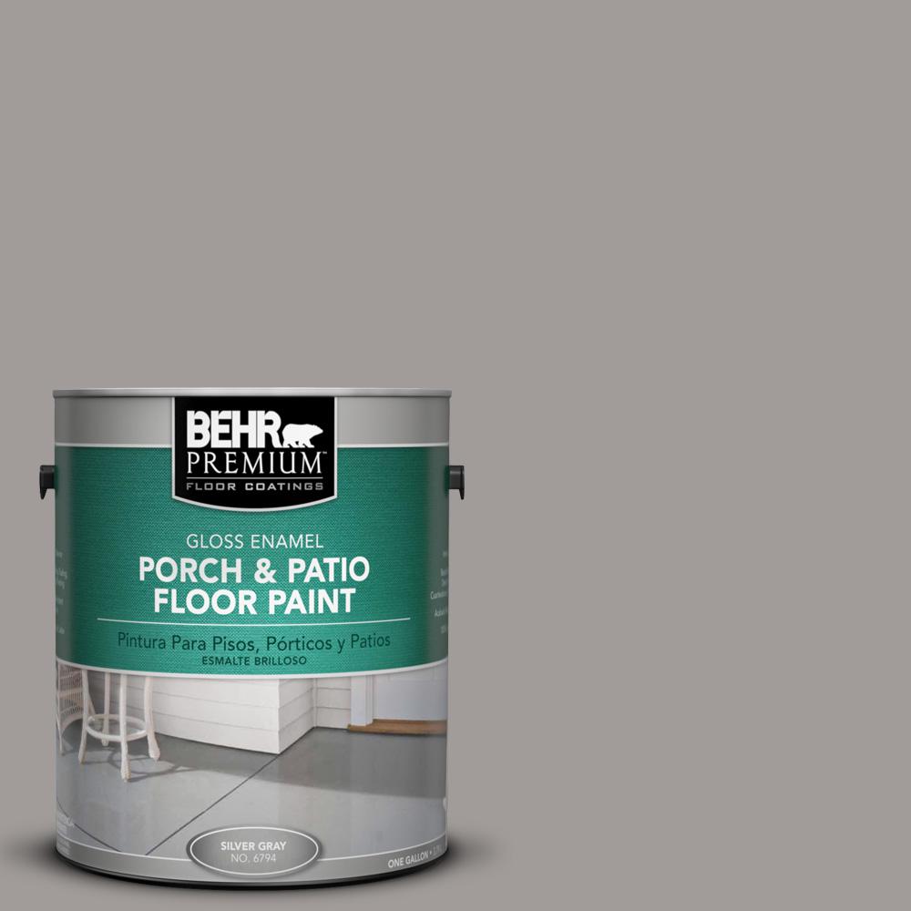 Behr Premium 1 Gal Bnc 17 Casual Gray Gloss Interior Exterior Bnc 17 Casual Gray Gloss Interior Exterior Porch And Patio Floor Paint