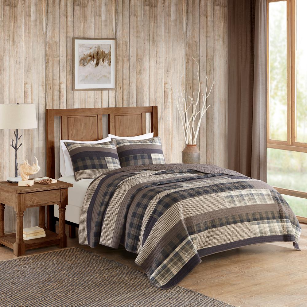 Woolrich Winter Plains 3Piece Taupe King/Cal King Quilt Mini SetWR141727 The Home Depot