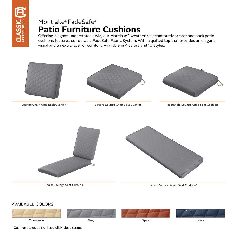 Classic Accessories Montlake Fadesafe 21 In W X 20 H 4 T Grey Quilted Wide Back Lounge Cushion Slipcover 60 454 011001 Rt The Home Depot - Outdoor Seat Cushion Slipcovers Classic Accessories Montlake Fadesafe 21 In W X 20 H 4 T Grey Quilted Wide Back Lounge Cushion Slipcover 60 454 011001 Rt The Home Depot - Outdoor Seat Cushion Slipcovers