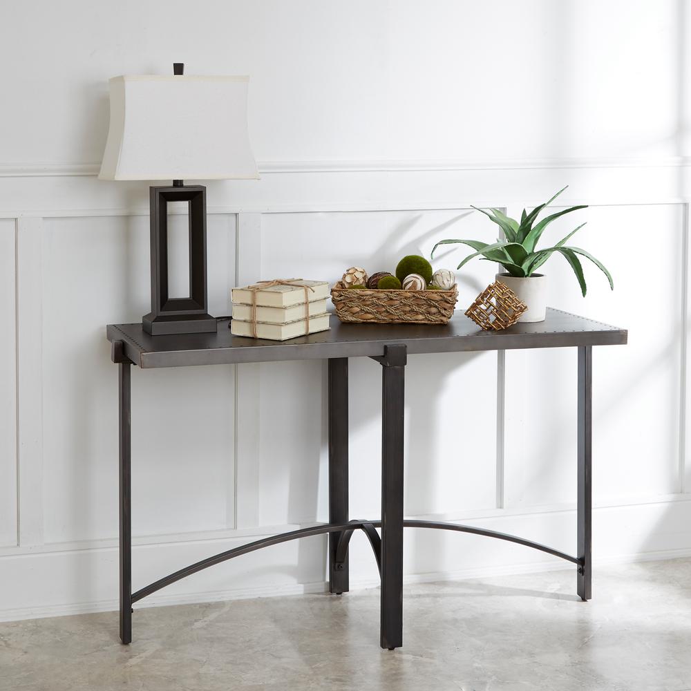 Silverwood Furniture Reimagined Lewis Bronze with Metal Top Console