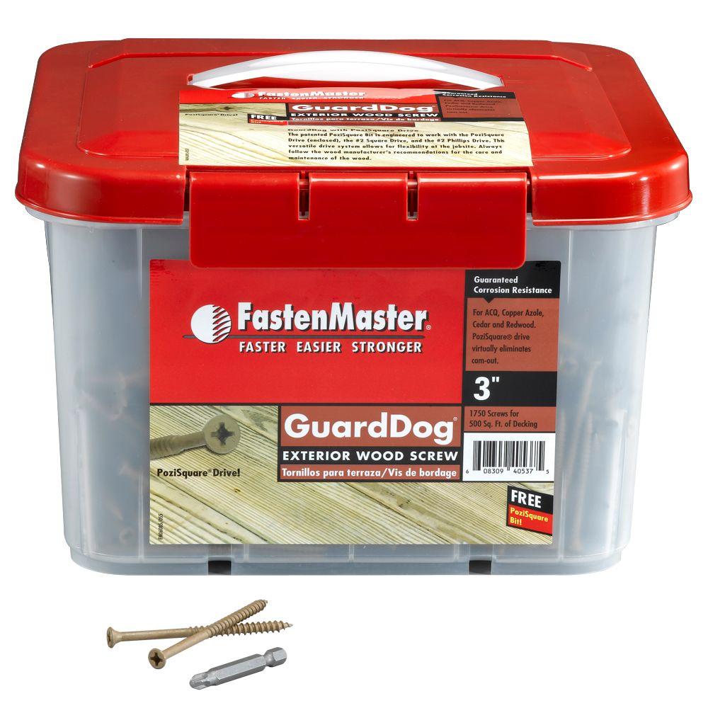 FastenMaster Guard Dog 3 in. Wood Screw (1750 per Pack)FMGD0031750