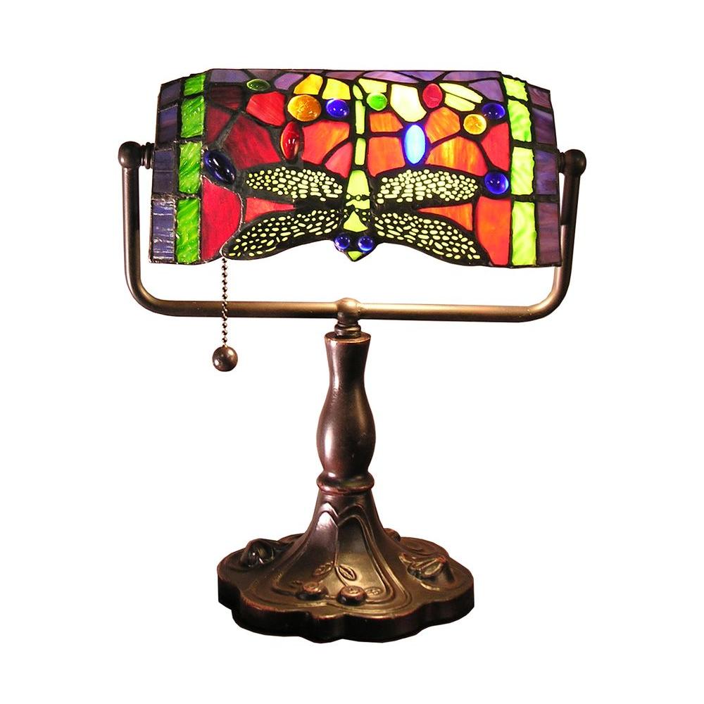 Warehouse Of Tiffany Stella 12 In Bronze Accent Desk Lamp With