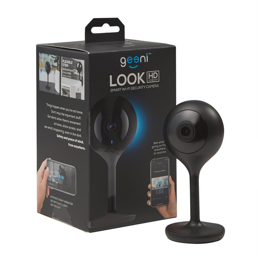 Geeni Look 1080p Smart Wi-Fi Security Camera HD, Black-GN-CW008-101