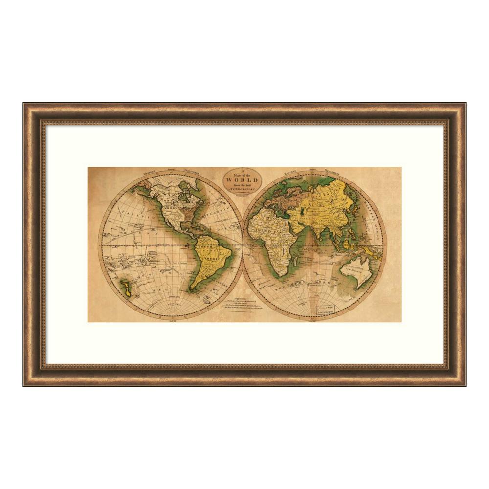 Amanti Art World Map By Matthew Carey Framed Wall Amanti Art World Map By Matthew Carey Framed Wall