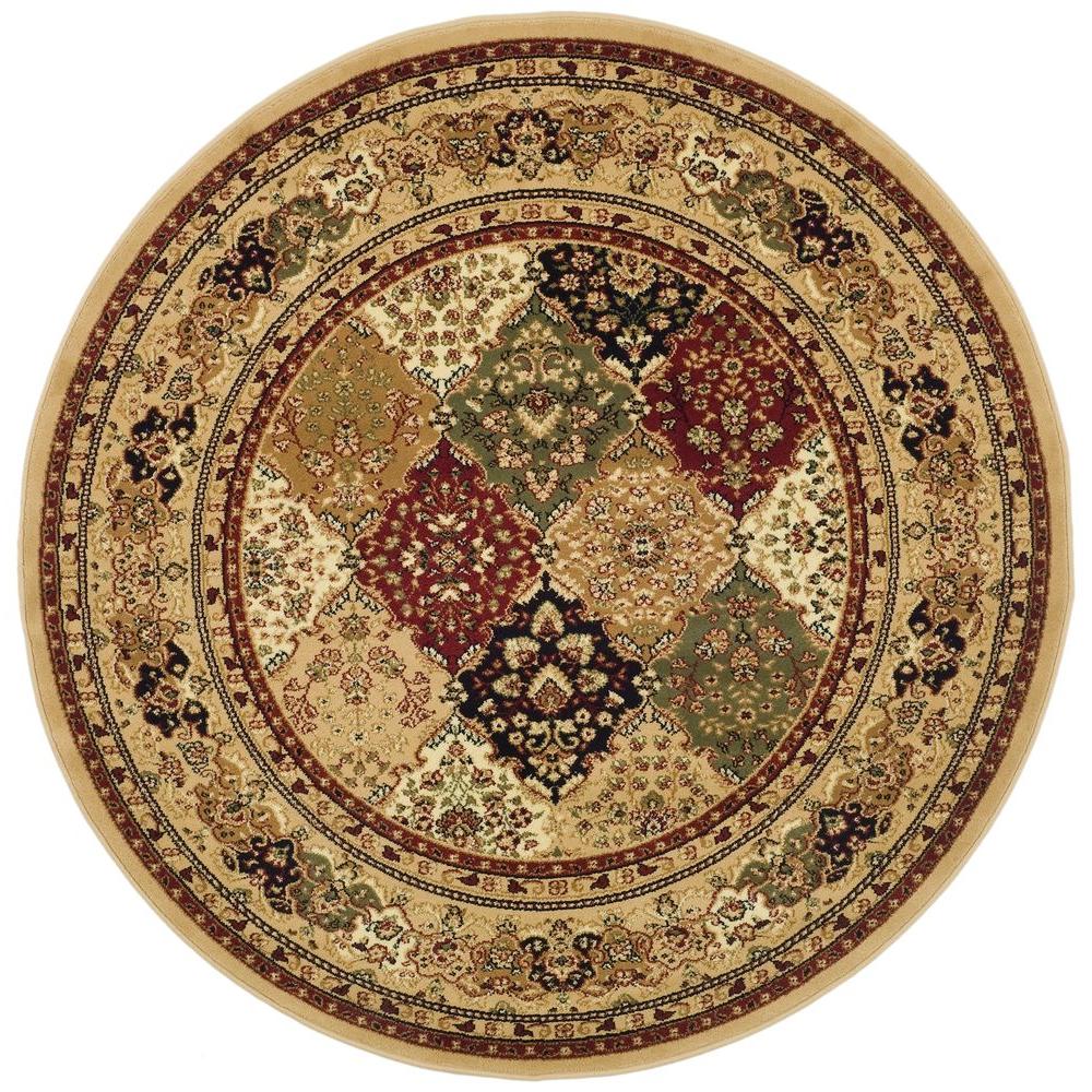 Safavieh Lyndhurst Multi/Black 5 ft. x 5 ft. Round Area Rug-LNH221C-5R ...