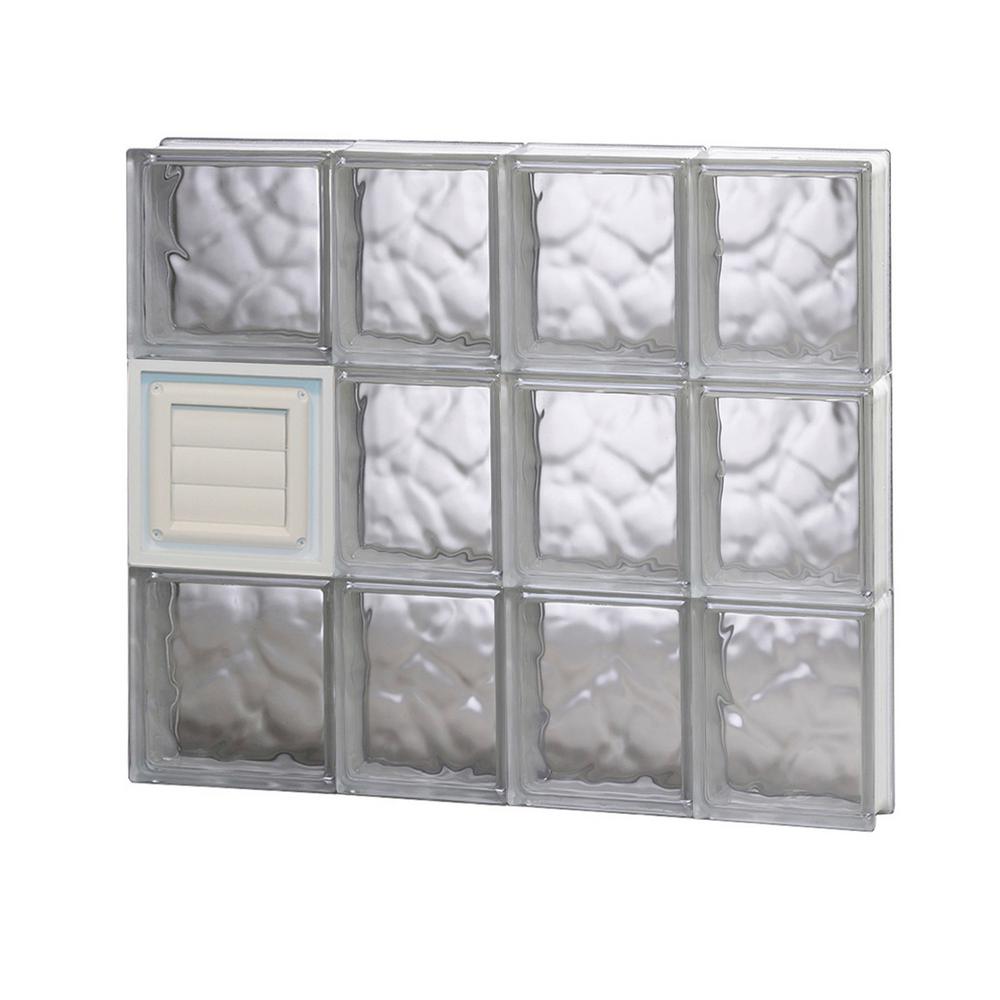 Clearly Secure 25 in. x 23.25 in. x 3.125 in. Frameless Wave Pattern