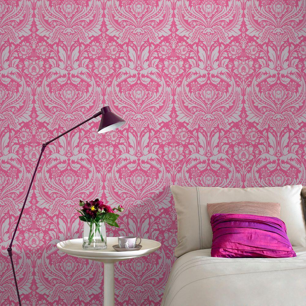 Graham and Brown Desire Pink Wallpaper Sample-50-02494 - The Home Depot