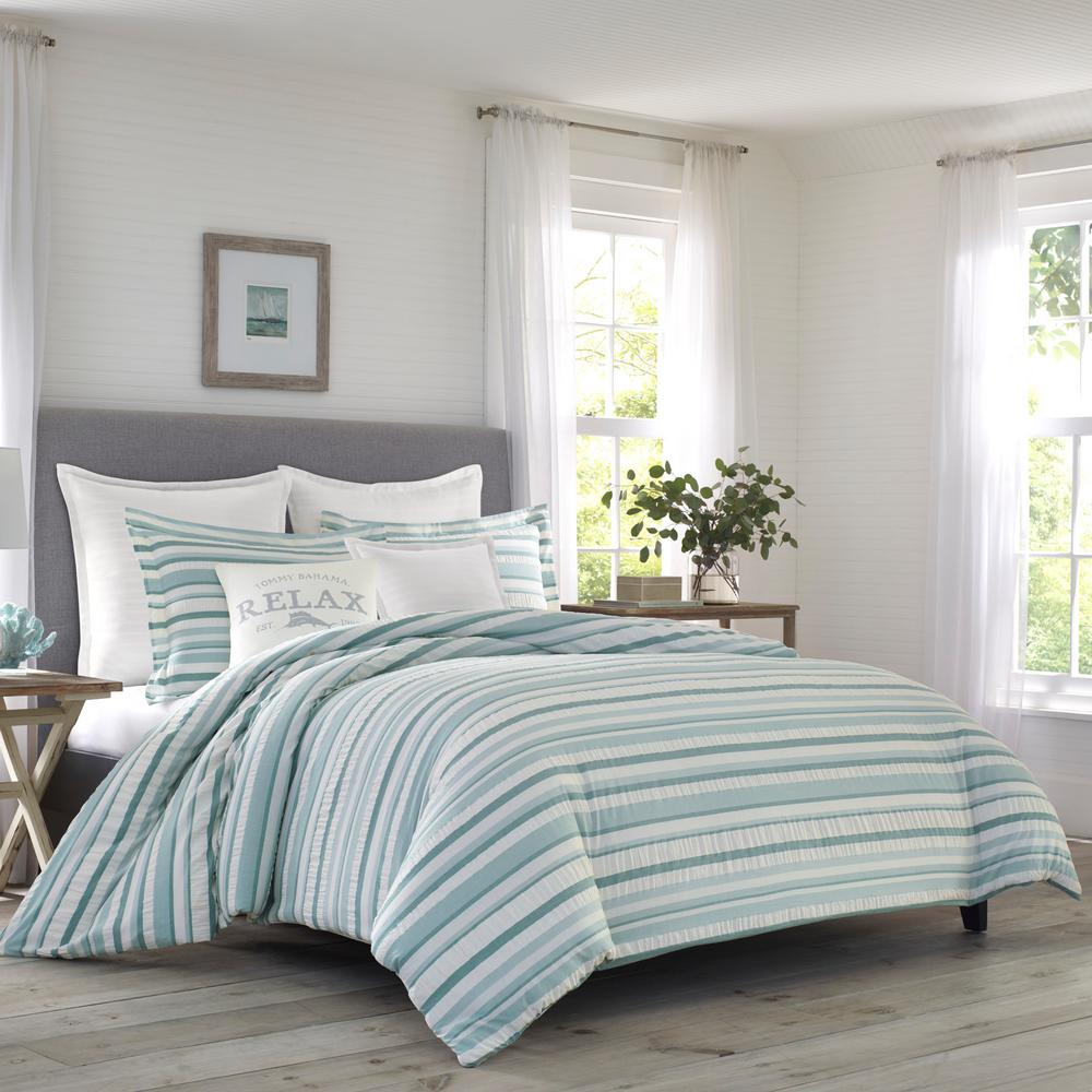 tommy bahama canvas stripe comforter set