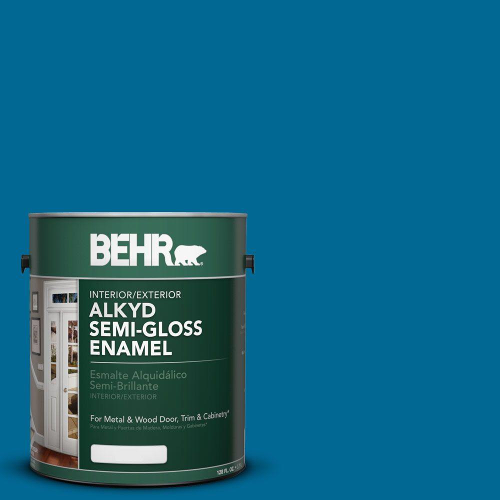 Safety Blue Paint Colors The Home Depot Osha 1 Safety Blue Semi Gloss Enamel Alkyd Interior Exterior