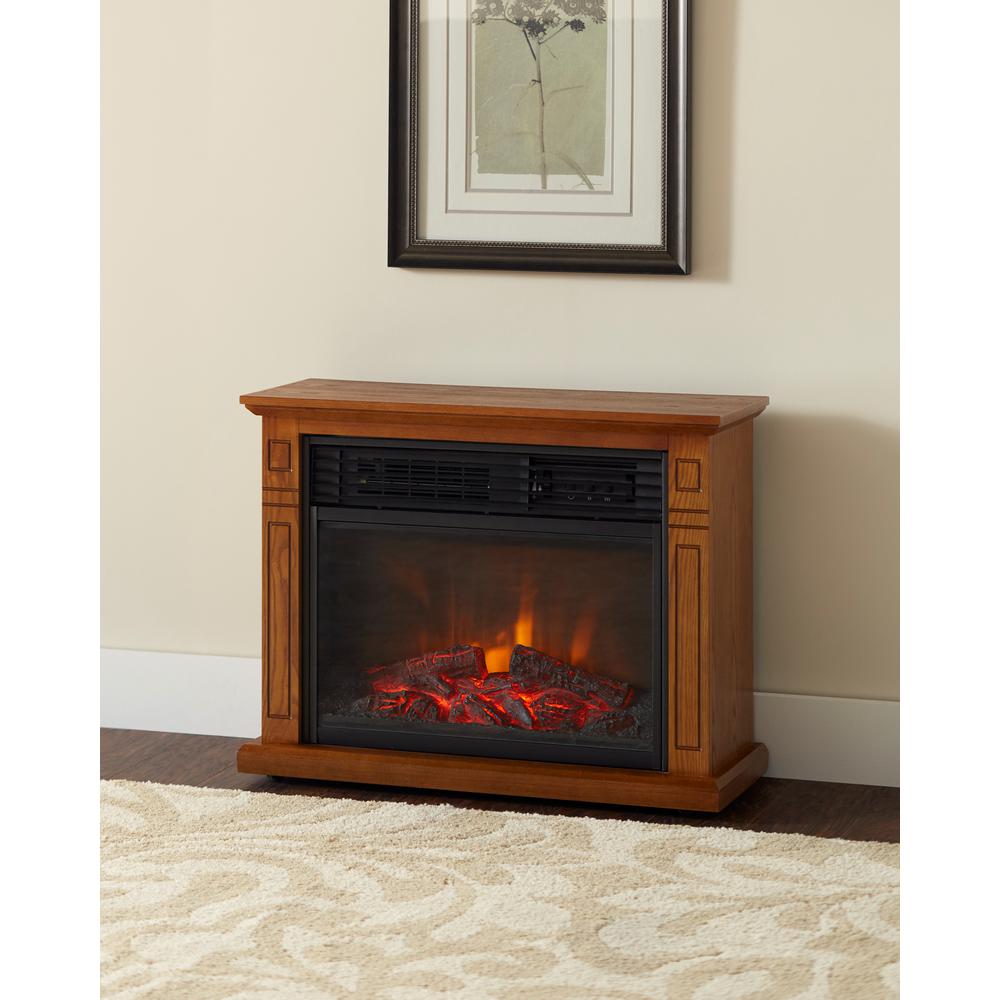 Hampton Bay Cedarstone 29 in. 3-Element Mantel Infrared Electric Fireplace in Black-FP405R-QA-black - The Home Depot Make an elegant statement to any room by adding this Hampton Bay Cedarstone Element Infrared Electric Fireplace in Black.